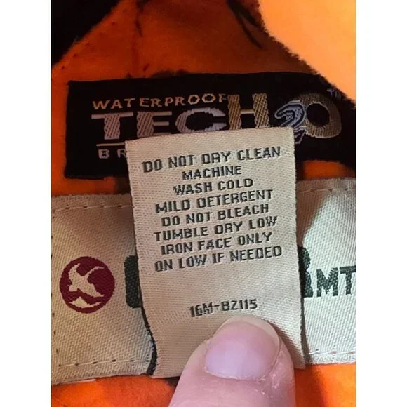 Grander Mountain Men's Realtree Waterproof Tech20 Breathable Orange Camo Jacket - Picture 9 of 16